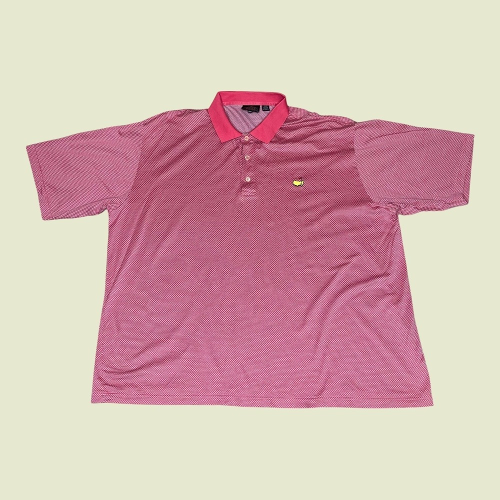 Clubhouse Collection Masters Polo Shirt Mens XXL Pink Cotton Made in Italy Golf